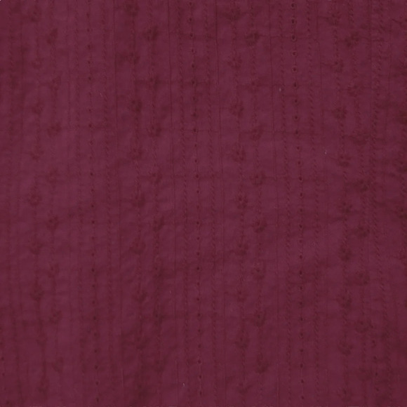 Penningtons Eyelet Red Wine Cotton Blouse with Sheet Trim 18 - Picture 7 of 9